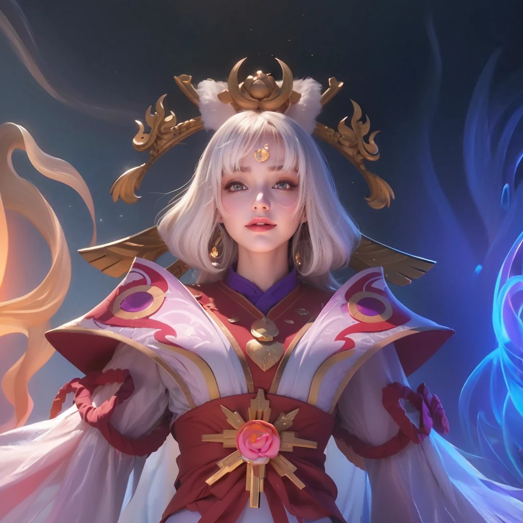 official art, unity 8k wallpaper, ultra detailed, beautiful and aesthetic, beautiful, masterpiece, best quality, (ecstasy of flower:1.2), dynamic angle, the most beautiful form, elegant, a brutalist designed, vivid colours, romanticism, atmospheric, warm smile, bright eyes detailed eyes, thick line art, dream scape, stairs to heaven