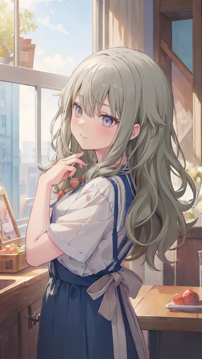(masterpiece, 最high quality:1.6),Best image quality、最high quality、Perfect lighting,From the side,masterpiece、Best image quality、最high quality、Lori、Girl、 Cute pose, masterpiece, Anime art style, Cute moves、Most detailed, high quality、Shiny Hair、Very fine and beautiful bright eyes、nose blush、Very detailed, clear and beautiful face, Awards, (((Anatomically correct))、Cowboy Shot