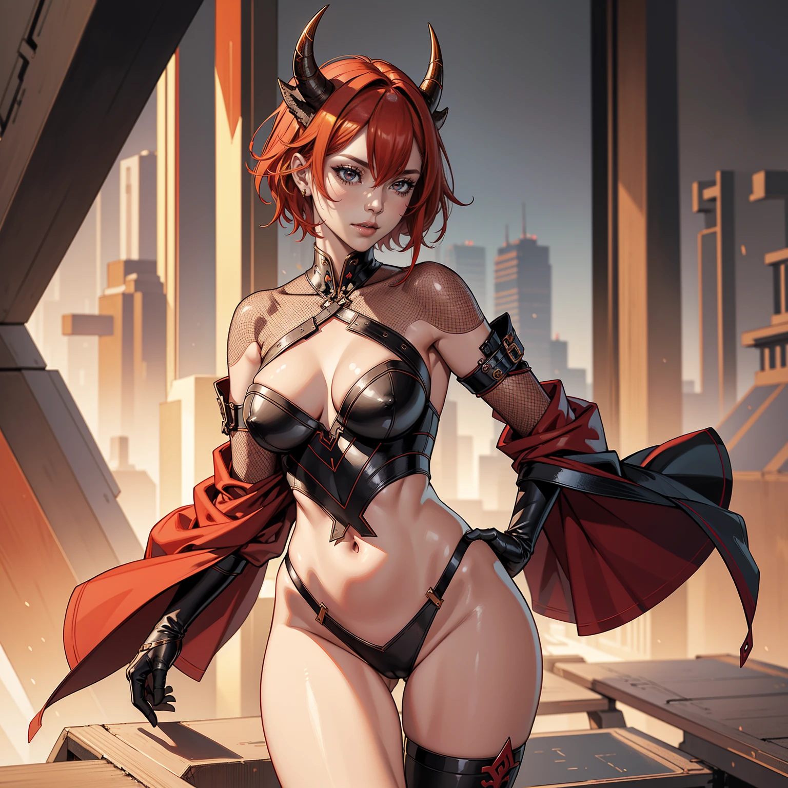 Masterpiece, Professional, High Definition - quality, sharp focus, perfect artwork, Best Illustration, trending on artstation, uhd, 4K, full body, NSFW
"woman,short detailed hair,ember,white backgrounid,Gray tones。Masterpiece, Best quality, Ultra-high resolution,
Beautiful, Visually stunning, elegant, incredibily detailed, Award-winning art, 0n1, Red skin, oni horns, their, Red them, Colored skin,"
