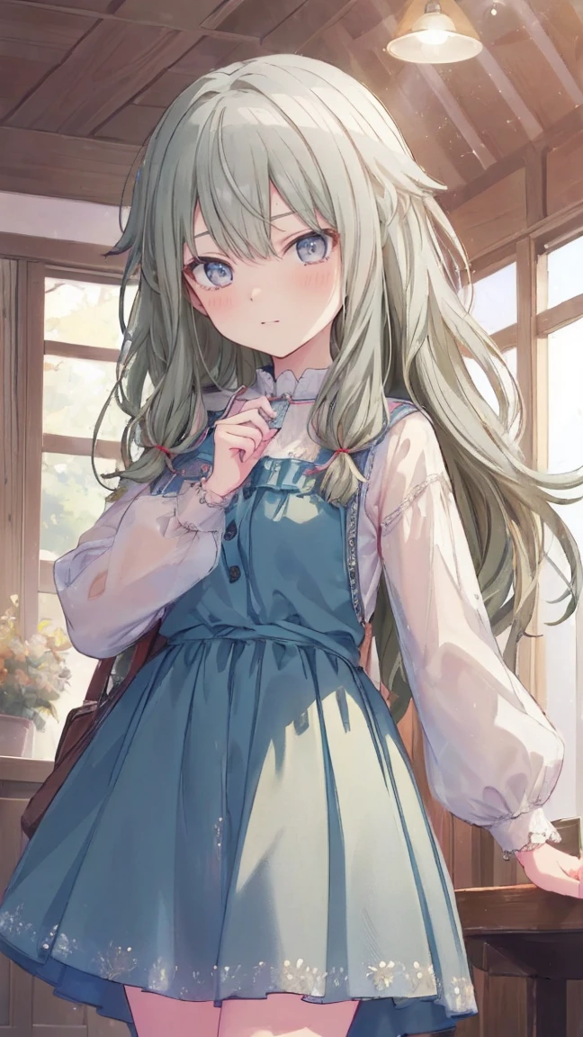 (masterpiece, 最high quality:1.6),Best image quality、最high quality、Perfect lighting,masterpiece、Best image quality、最high quality、Lori、Girl、 Cute pose, masterpiece, Anime art style, Cute moves、Most detailed, high quality、Shiny Hair、Very fine and beautiful bright eyes、nose blush、Very detailed, clear and beautiful face, Awards, (((Anatomically correct))、Cowboy Shot