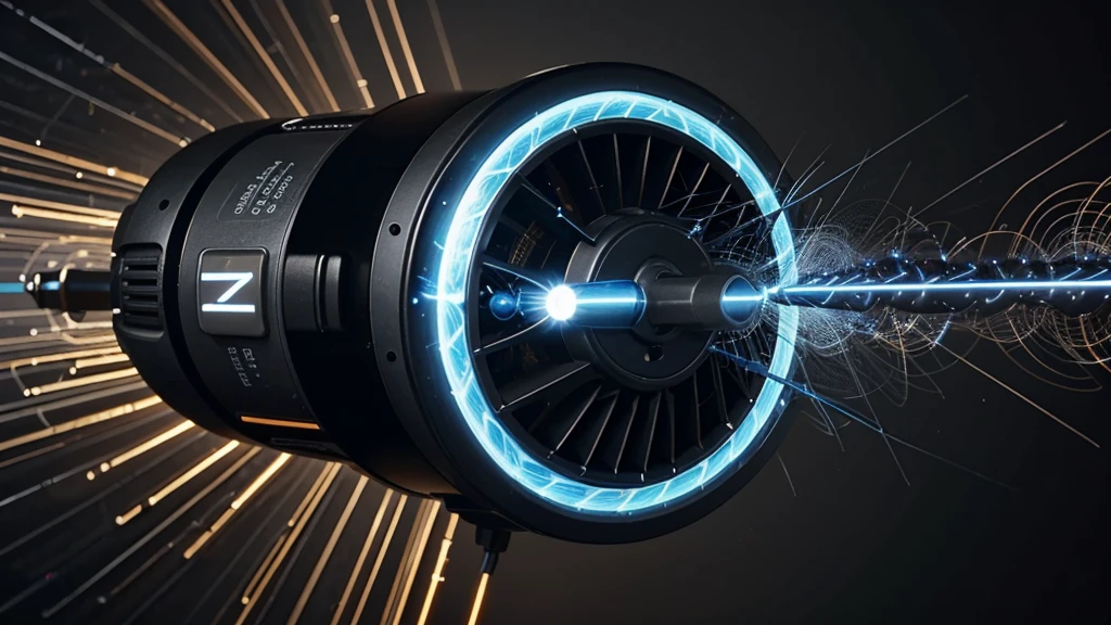 Electric car charging at a station, close-up of electric motor with highlighted components, animation of magnetic field interacting with the motor