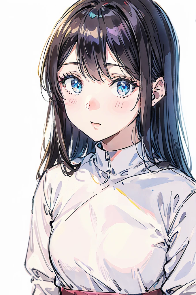 girl, white background