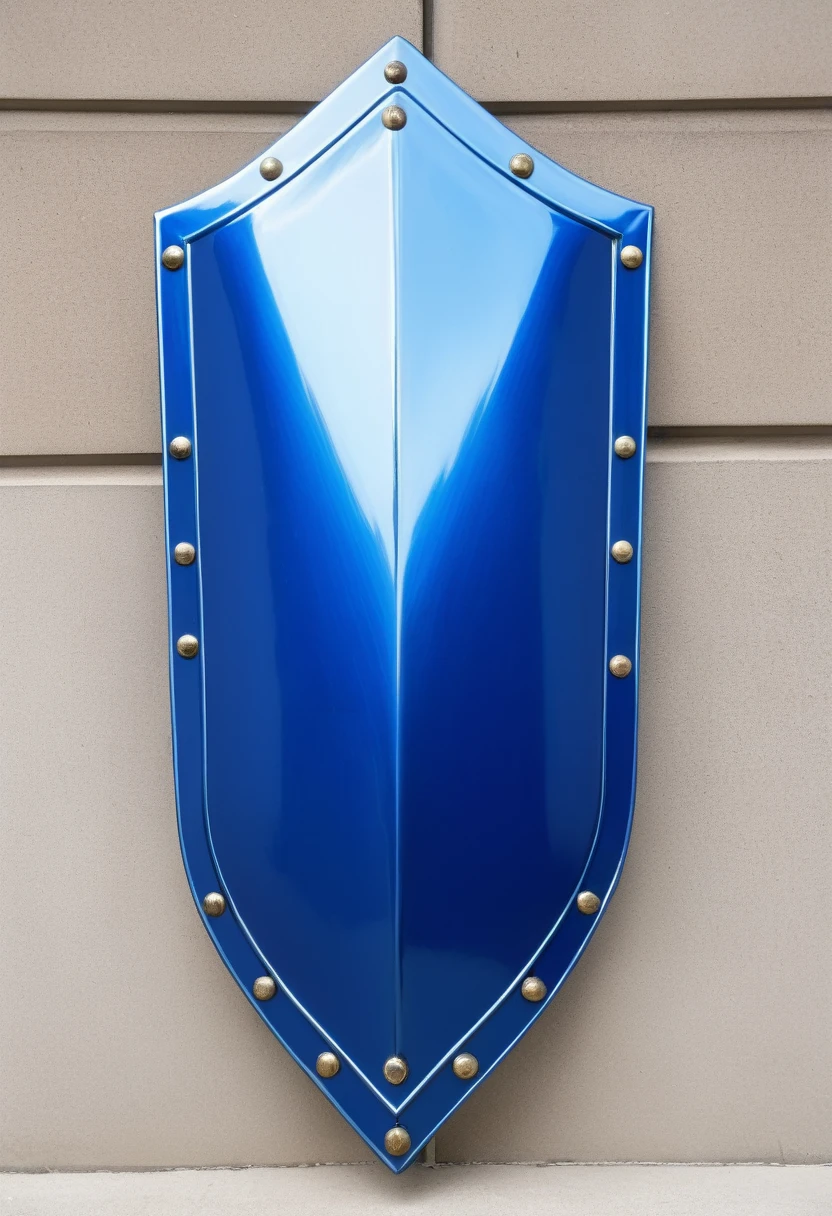 Blue rectangular metal thick tower shield
