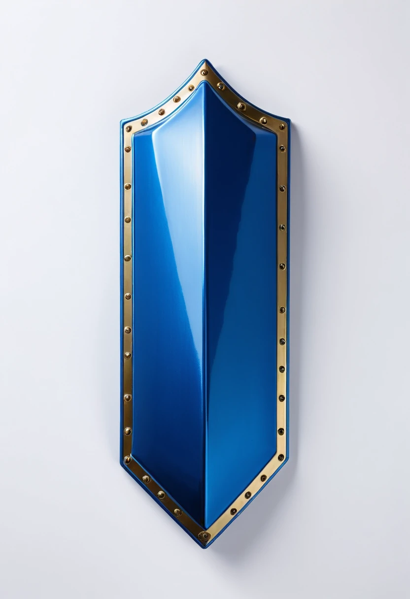 Blue rectangular metal thick tower shield