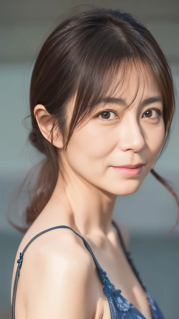 50 years old, Japanese women, Below average looks, looking at viewer, highres