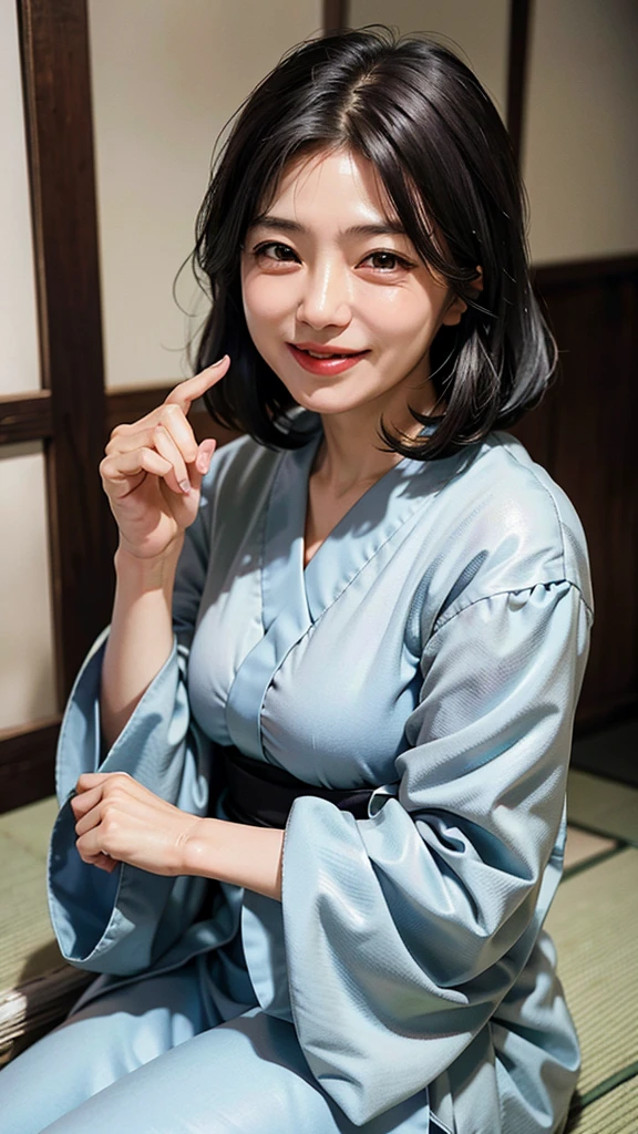 Japanese、60 years old、Middle-aged women、Mature Woman、Mature Woman、Five fingers、smile、