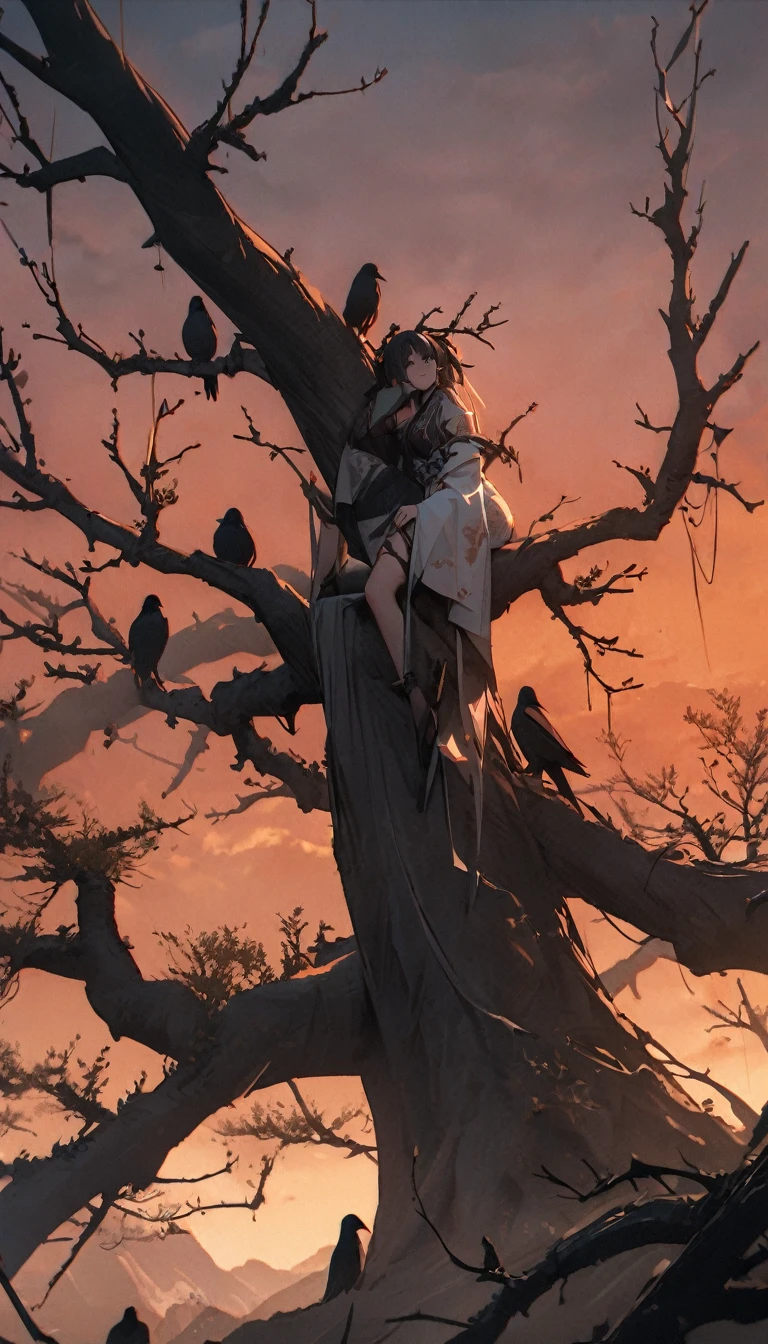 masterpiece, high quality, high resolution,8K, Chinese painting ,, Dead vines, old ((Trees)), dusk ((crow)) Don&#39;t cry,, ((A small bridge)), flowing water,Journey to the West，Journey to the West，Sun Wukong，Sun Wukong，The Monkey King，Golden Cudgel，Golden Cudgel，Fixing the sea god needle，totem (((Luxurious ancient buildings))),  (Sun Wukong:1.6),, Cold wind blows westward ((An old road)),, When the sun sets, My heart ached with the anger of loneliness,,