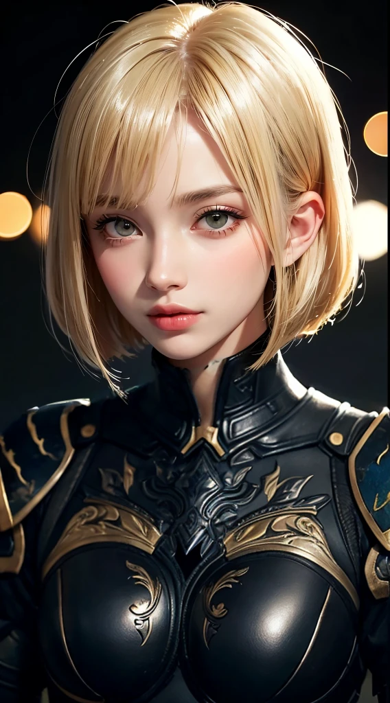 Fantasy、Metallic white armor、Cover your chest、Lavish decoration
