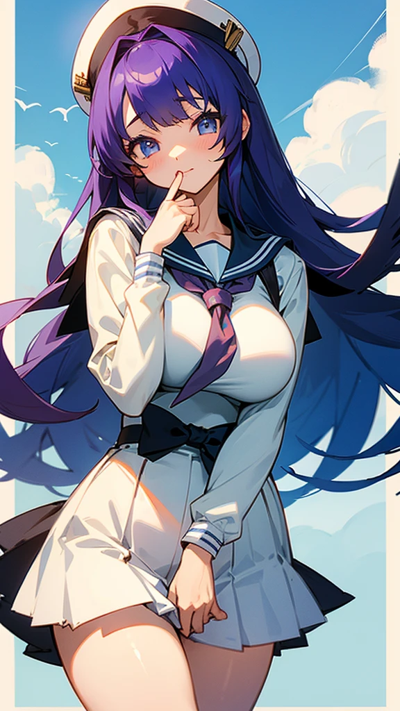 Twin High School Girls、、Sailor suit