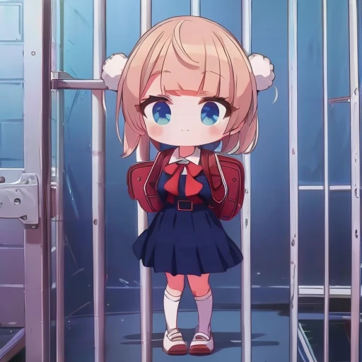 masterpiece,highest quality,cute, Ui,school bag,primary school student,Prison,