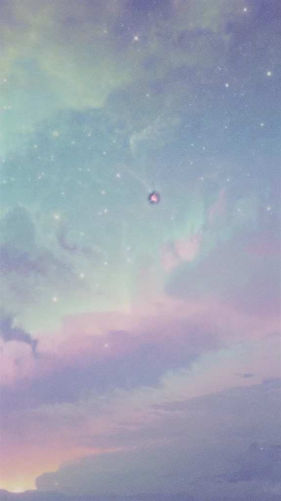 (Soft pastel colors:1.2)、A girl gazing at the future city、From the back、Surreal、Whimsical、Magical、Fantasy、dream-like、Bright Wind