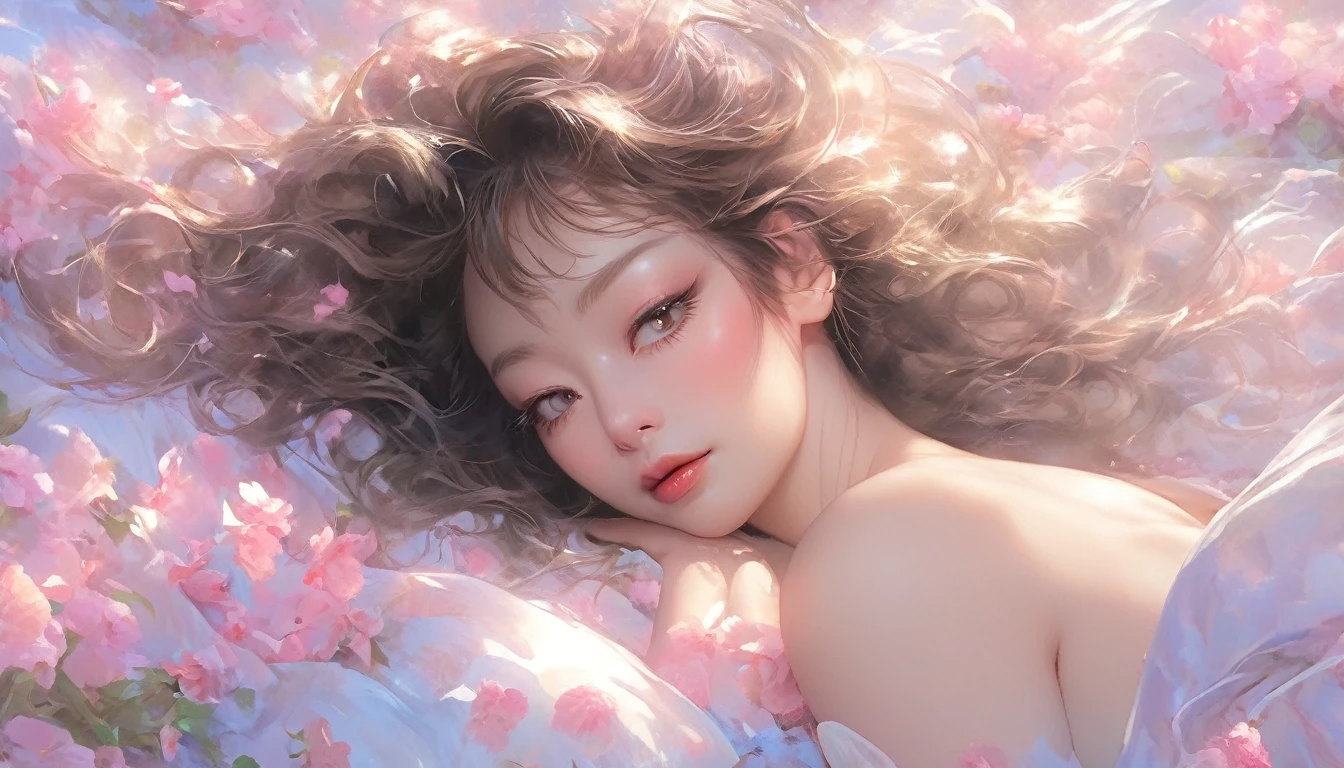 (Hisashi Eguchi style:1.2) , Hallucination, daydream , nightmare , Insane Dream , bokeh , erotica , romance , nudity girl , Petals fluttering down , (Single eyelids, round nose, swollen cheeks) , glossy lips , Collarbone , Hair blowing in the wind , Goddess of lust , (hide crotch by cats:1.2) , (hide nipple by cats:1.2) , (close up cat) , spread legs , bra , Groin , (Wide pelvis)