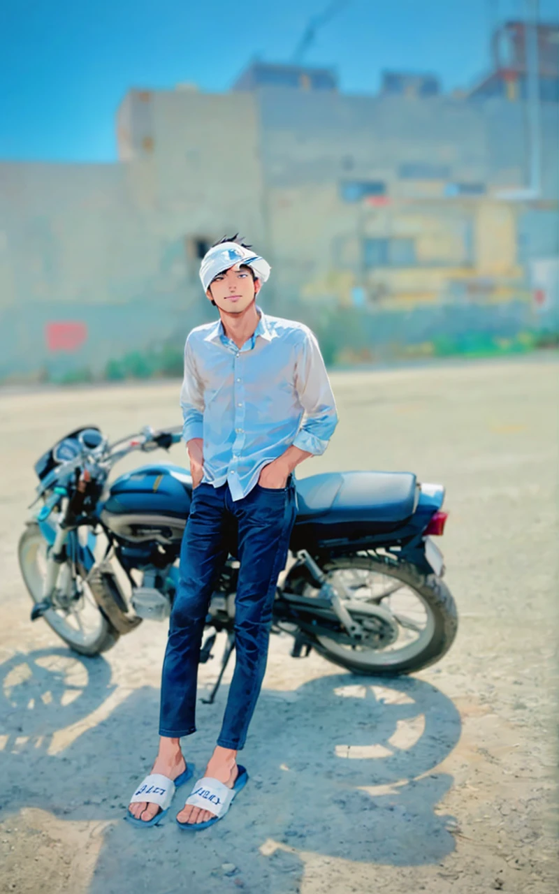 Best quality: 1.0), (Super High Resolution: 1.0), Anime boy, short black hair, blue eyes, sitting in front of computer playing games, background in esports room,