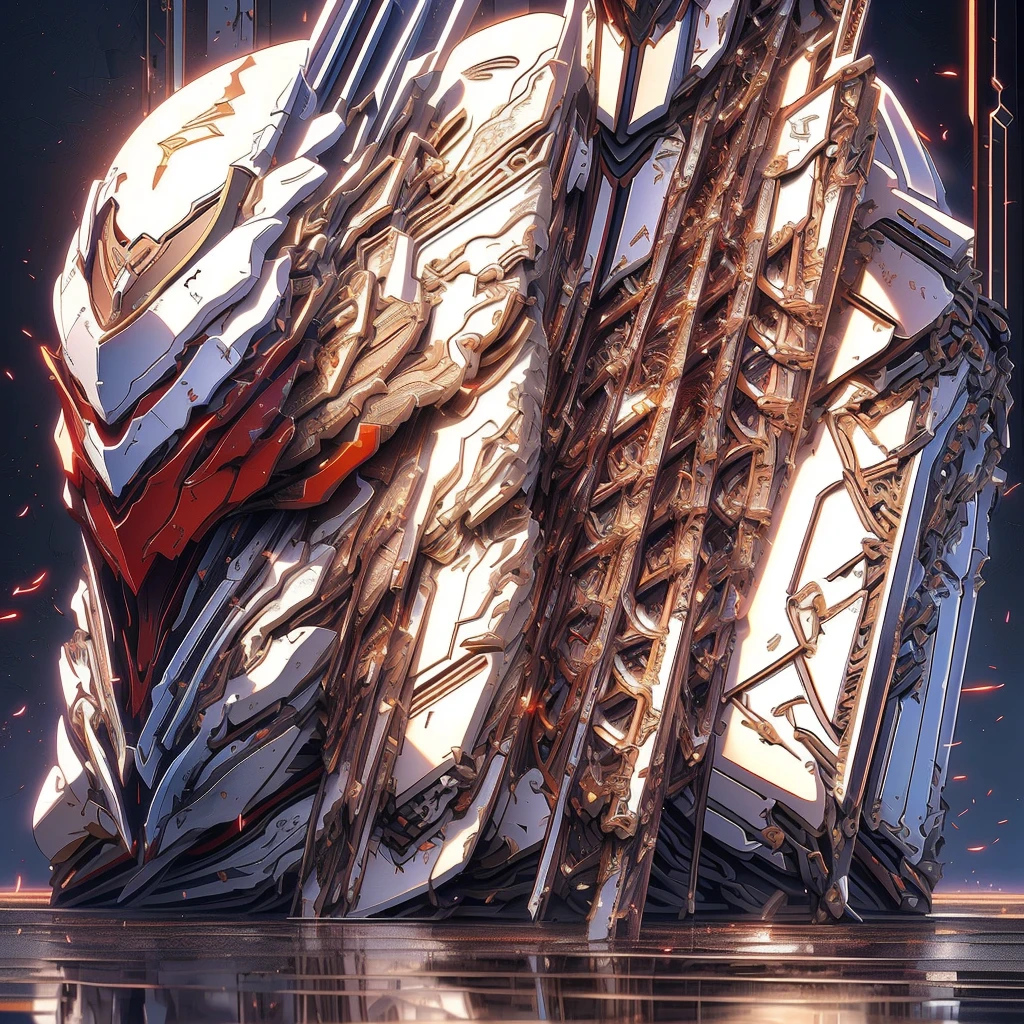Anime characters wearing a red cloak and sword before the full moon, Badass anime 8 K, high quality warframe fanart, exquisite warframe fanart, Anime epic artwork, Anime art wallpaper 4 K, Anime art wallpaper 4k, anime mecha aesthetic, Onmyoji detailed art, detailed warframe fanart, High quality digital concept art, Dragon Knight, Red armor, (solo)