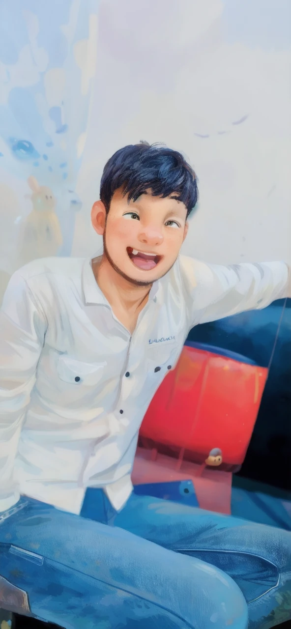 A boy, zoo, many balloons, happy, happy, perfect quality, clear focus (clutter - home: 0.8), (masterpiece: 1.2) (realistic: 1.2) (bokeh) (best quality) (detailed skin: 1.3) (complex details) (8K) (detail eyes) (sharp focus), (happy) full body, two children, clean background, long view composition, 85MM SHOT