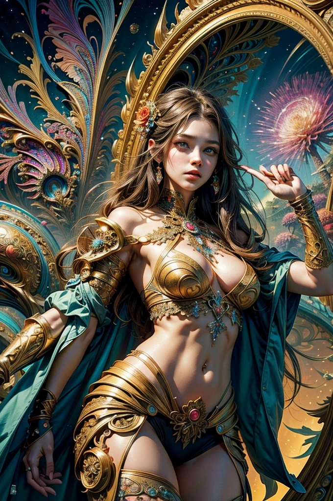 (masterpiece, top quality, best quality, official art, beautiful and aesthetic:1.2), (1girl), extreme detailed,(fractal art:1.3),colorful,highest detailed