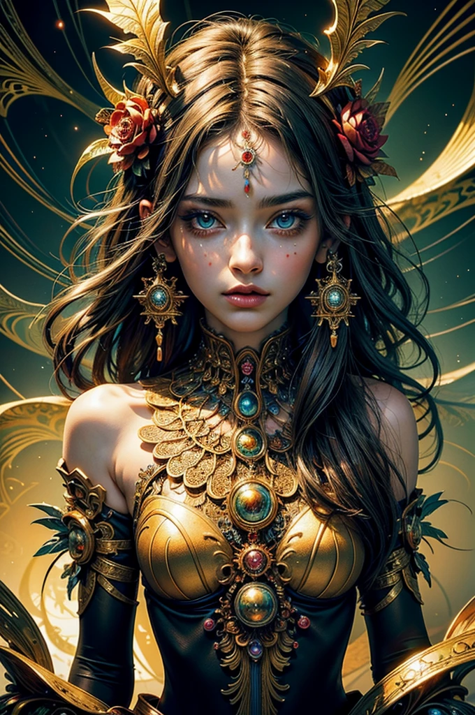 (masterpiece, top quality, best quality, official art, beautiful and aesthetic:1.2), (1girl), extreme detailed,(fractal art:1.3),colorful,highest detailed