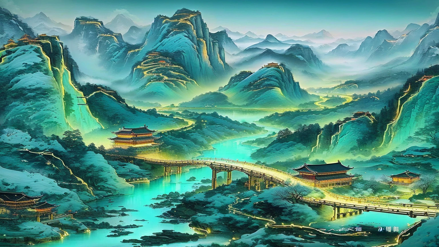 Mountain river bridge painting, Chinese scenery, Wallpaper HD beautiful, Detailed scenery —width 672, Amazing wallpapers, Chinese Art Style, Landscape Artwork, Landscape Wallpaper, Landscape Art Detail, Oriental Wallpaper, Fantasy HD, thrilling, Chinese painting style, Amazing background, Landscape Wallpaper, HD Wallpapers, Beautiful rendering of the Tang Dynasty