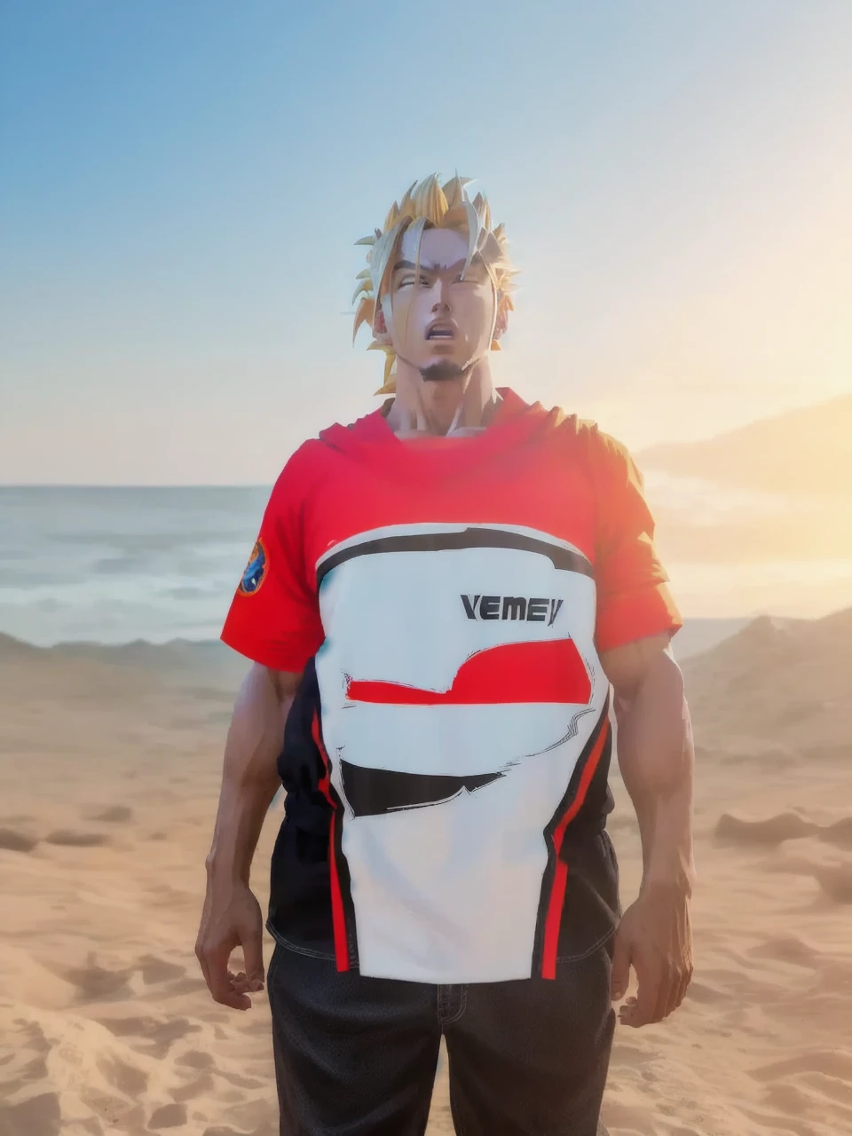masterpiece, best quality, goku, super Saiyan, yellow hair