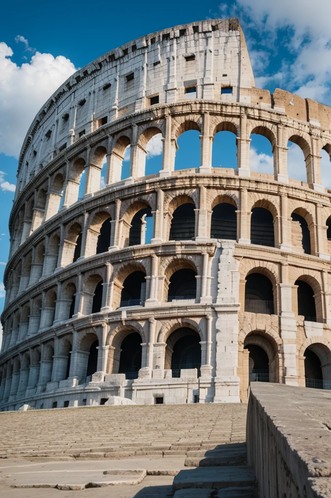 Coliseum with cloudy sky