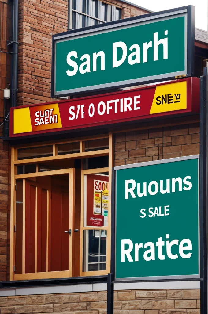 Advertising sign with the name Dani LienShop that says sale of gems and resources