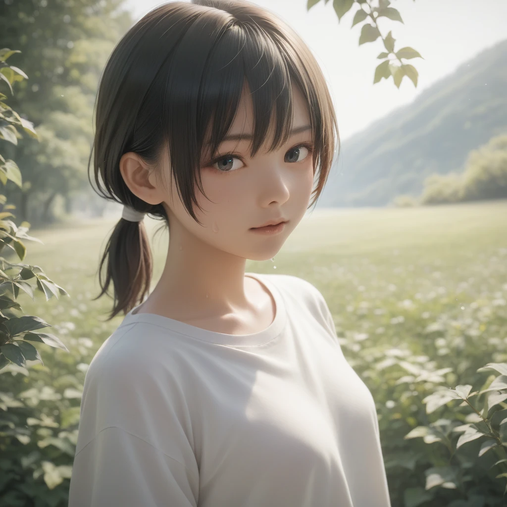 score_9, score_8_up, score_7_up, source_anime, best quality, masterpiece, official art, absurdres, highres, ultra-detailed,waifu2x,Collection: Slice of Life,break,1girl, tomboy, dark-skinned female, short hair, low ponytail, small breasts, beautiful detailed eyes, adventure, sweat, sleepily, penis, outdoors, wind, break,(clear line illustration:1.2),very high resolution, very aesthetic, super detailed skin, Best sexual lighting powered by famous artist, 8k,cute picture,beauty illustration,photoshop_(medium),,(Detailed Lighting),best anime 8k konachan wallpaper, pixiv contest winner,