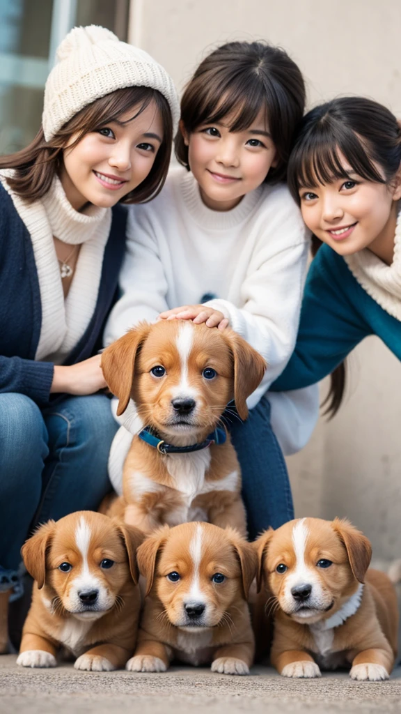 Three cute puppies
