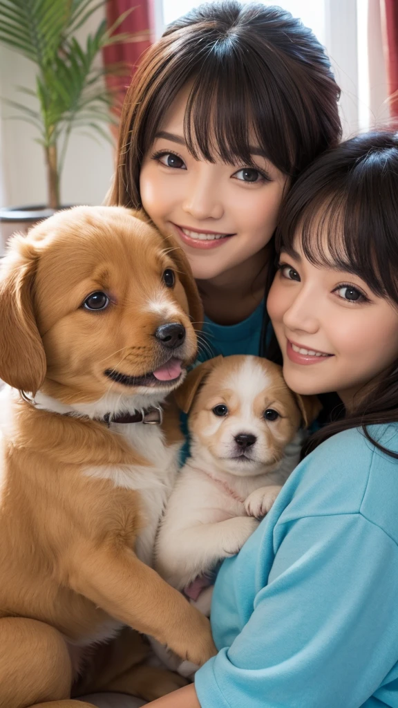 Three cute puppies
