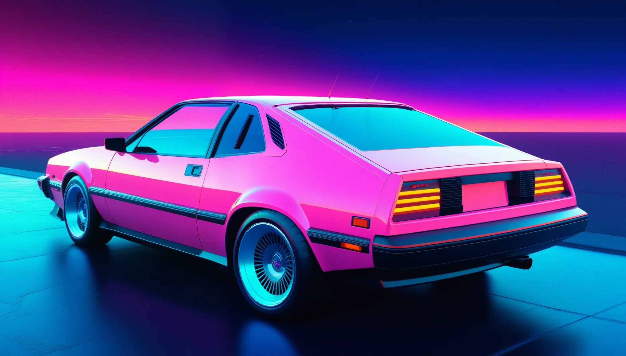 retrowave,synthwave car, abstract background, warm soft neon colors, very detailed, bright ultra colors, high quality, high DPI, over 400 DPI, ultra high definition, art station, smooth, sharpness --v 6.0