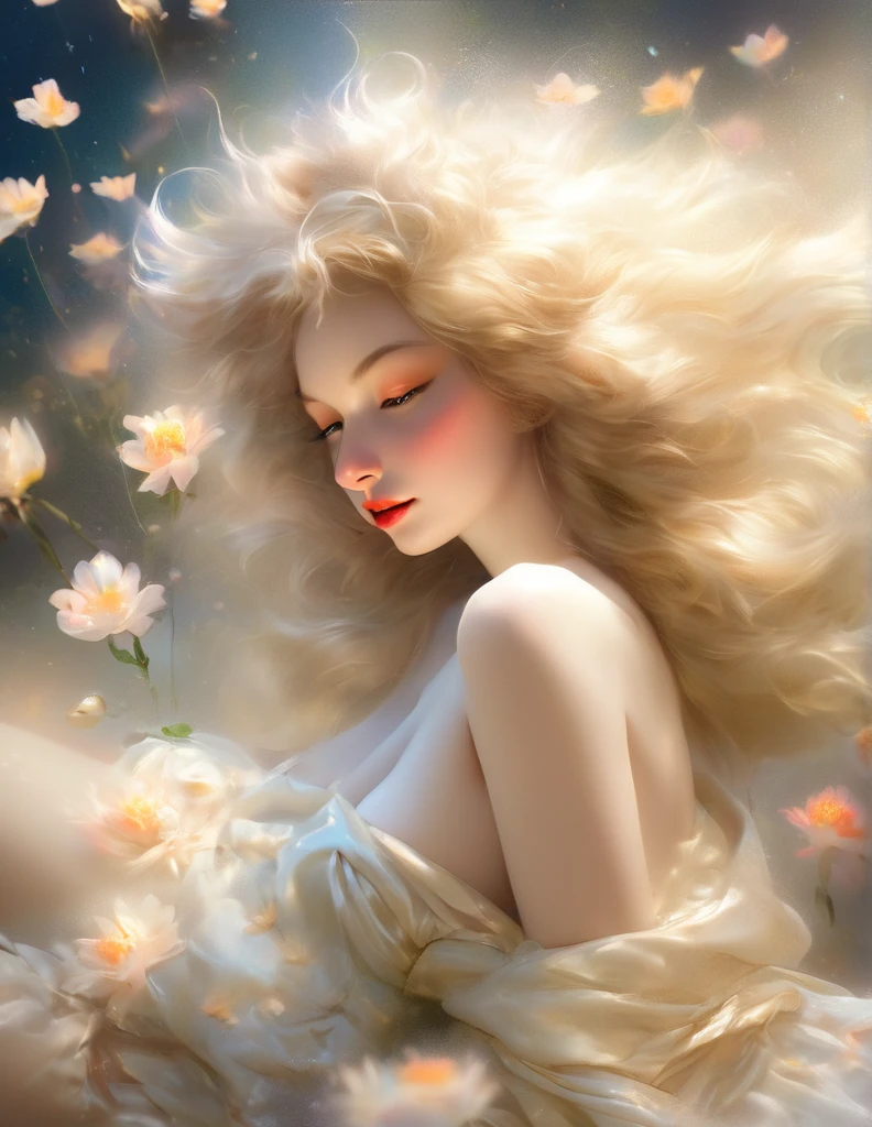 (Rembrandt style) , Hallucination, daydream , nightmare , Insane Dream , bokeh , erotica , romance , Cat clings girl , Petals fluttering down , (Single eyelids, round nose, swollen cheeks) , glossy lips , Collarbone , Hair blowing in the wind , Goddess of lust , (hide crotch by cats:1.2) , (hide nipple by cats:1.2) , (close up cat) , spread legs , bra , Groin , (Wide pelvis) , (full body)