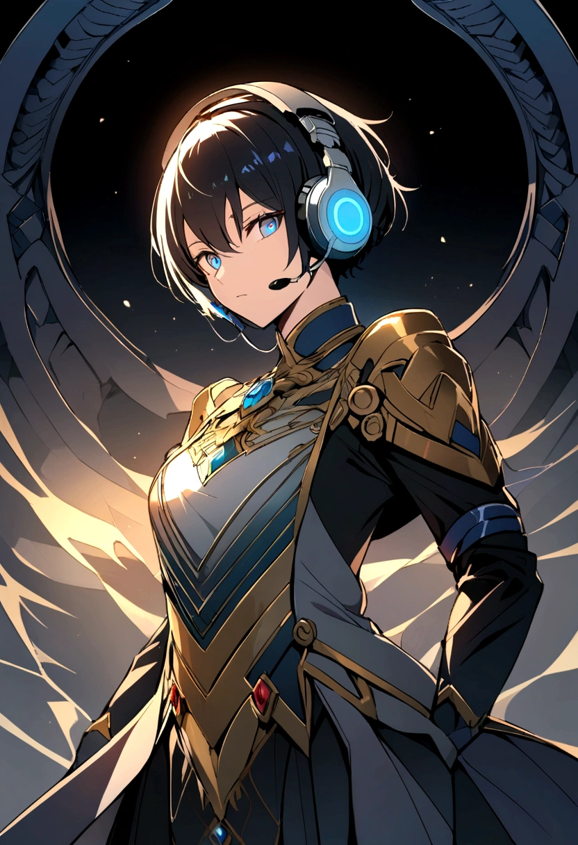 Animr image of hero with headset on head sedang menulis lagu