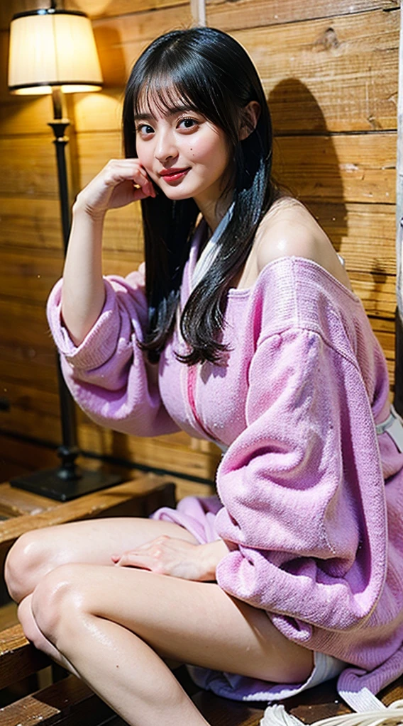 masterpiece, highest quality, 4K, Ultra-high resolution, mishoujo, Painting, Beautiful eyes and fine face, figure, Beautiful details, high resolution figure, Shine_white_particle, One girl, Small breasts、Large Breasts、High 、Japanese、Japanese Idols、A kind smile、おっぱい