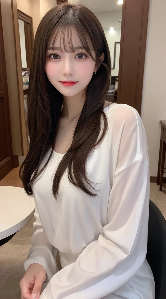 Tabletop, Highest quality, shape, Very detailed, finely, High resolution, 8k wallpaper, 完璧なダイナミックな構shape, Beautiful and exquisite, Nice spring clothes,Beautiful straight hair,Small breasts,Natural color lip, 20-year-old girl、cute、Always blur the background,Perfect and beautiful face,Beautiful and dense face、Slim face and figure,Big eyes、Putting on gal makeup,Actual Photos(Best image quality)、Sexy Face、Fashion model posing、Full Body Shot、smile、Change pose randomly、Randomly change the shooting angle and position、Summer fashion for women
