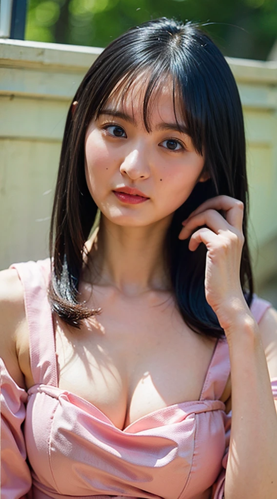 masterpiece, highest quality, 4K, Ultra-high resolution, mishoujo, Painting, Beautiful eyes and fine face, figure, Beautiful details, high resolution figure, Shine_white_particle, One girl, Small breasts、Large Breasts、High 、Japanese、Japanese Idols、A kind smile、おっぱい、ガーターベルト