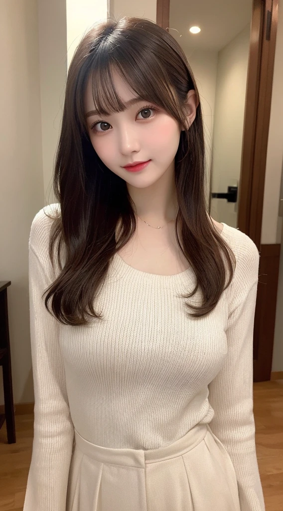 Tabletop, Highest quality, shape, Very detailed, finely, High resolution, 8k wallpaper, 完璧なダイナミックな構shape, Beautiful and exquisite, Nice spring clothes,Beautiful straight hair,Small breasts,Natural color lip, 20-year-old girl、cute、Always blur the background,Perfect and beautiful face,Beautiful and dense face、Slim face and figure,Big eyes、Putting on gal makeup,Actual Photos（Best image quality）、Sexy Face、Fashion model posing、Full Body Shot、smile、Change pose randomly、Randomly change the shooting angle and position、Summer fashion for women