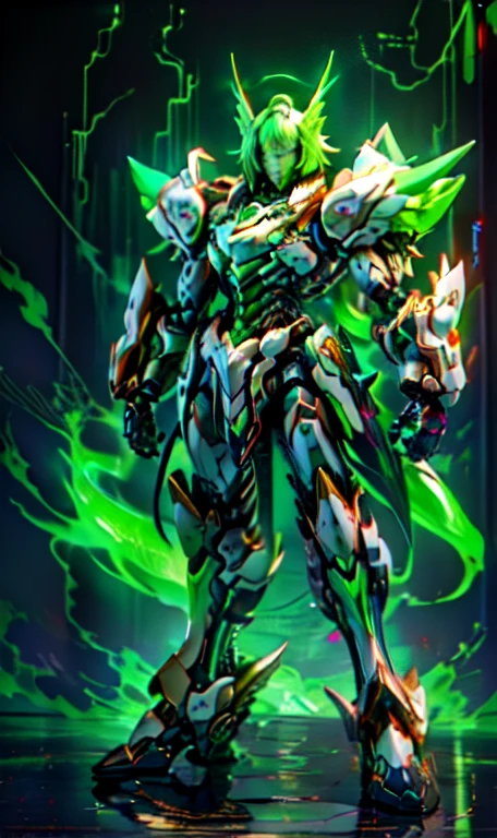  anime figure, figma,(detailed eyes))
1guyl,((short straight green hair:1.3)),big expressive neon green eyes,,expressive eyes,(((smile))),(((full body:1.4))), ((mechanical full body suite, mecha)), feather robot wings,missles, action,dynamic pose, missiles on arms and shoulders, partial metal mask,flying looking at viewer ,shoulder trun to the viewer,AD ,decales,web AD
solo:1.5

