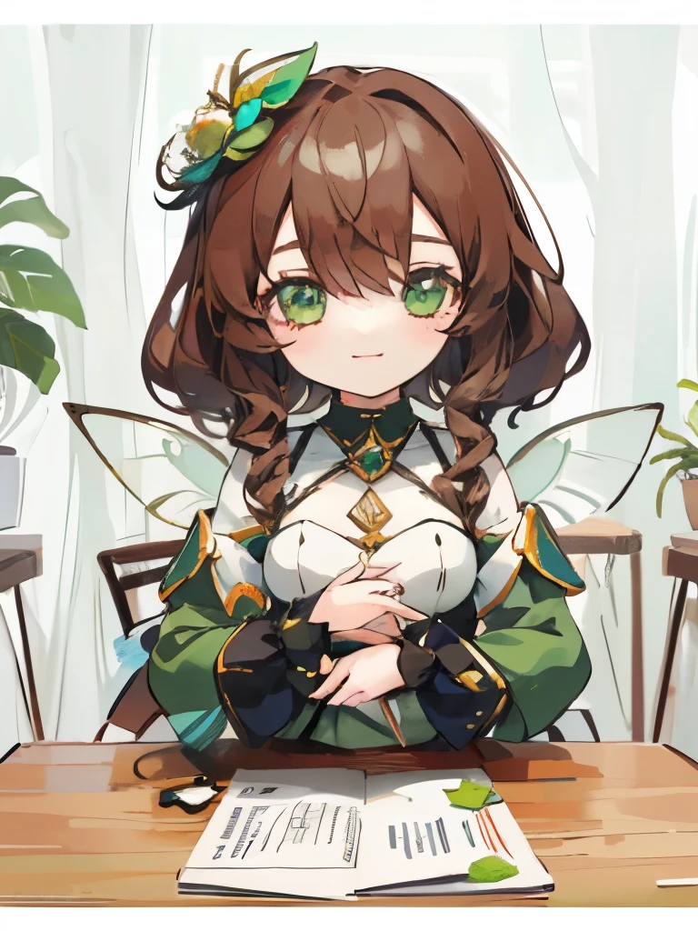  (best quality,4k,8k, high res,masterpiece:1.2), ((masterpiece)), (((best quality))), 

Chibi, doqute doll

((masterpiece)), (((best quality))), Illustration, 1 girl, hair color, hairstyle fax, eyes, plants themed character, flowy puffy hair, green eyes, forest themed character, fairy, adorable, hairstyle fax, deity, brown hair, short hair, bangs, magical, female, green dress, plants and forests theme, (ethereal being), ethereal pose, charturnbetalora, clothes are a mix of white or green, smile

 (ethereal being), soft smile, (({comforting aura})), 2d painting, ({ethereal painting})