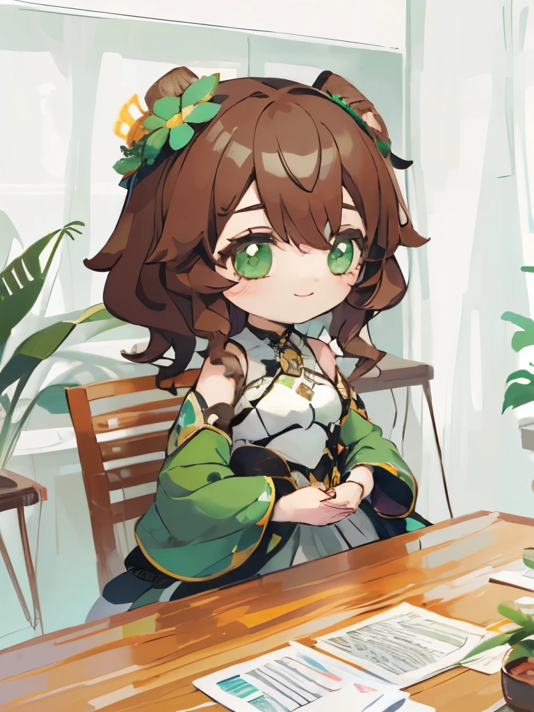  (best quality,4k,8k, high res,masterpiece:1.2), ((masterpiece)), (((best quality))), 

Chibi, doqute doll

((masterpiece)), (((best quality))), Illustration, 1 girl, hair color, hairstyle fax, eyes, plants themed character, flowy puffy hair, green eyes, forest themed character, fairy, adorable, hairstyle fax, deity, brown hair, short hair, bangs, magical, female, green dress, plants and forests theme, (ethereal being), ethereal pose, charturnbetalora, clothes are a mix of white or green, smile

 (ethereal being), soft smile, (({comforting aura})), 2d painting, ({ethereal painting})