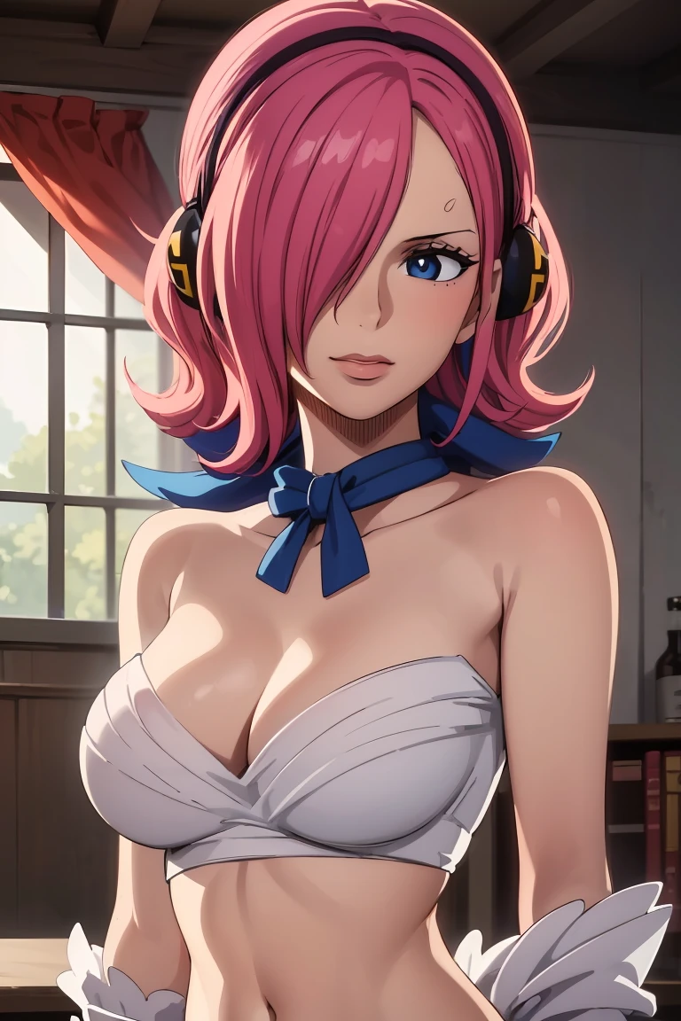 (Masterpiece:1.2, Best quality), (fine detailed beautiful eyes: 1.2), ((1girll)), ((Solo)), (finely detailed eyes and detailed face:1.3), (Extremely detailed CG, Ultra-detailed, Best shadow:1.1), ((Depth of field)), ((aquarelle)), Large breasts,  shoulders, flowers and petals, Beautiful concept illustration, Reiju, Masterpiece, A high resolution|★\[A high resolution\], Best quality, (Extremely detailed Cg Unity 8K wallpaper), room, breasts, navel, upper body,  smile, cleavage, big breasts
