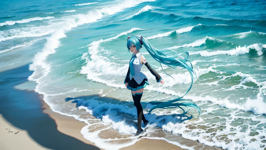 hatsune miku light blue