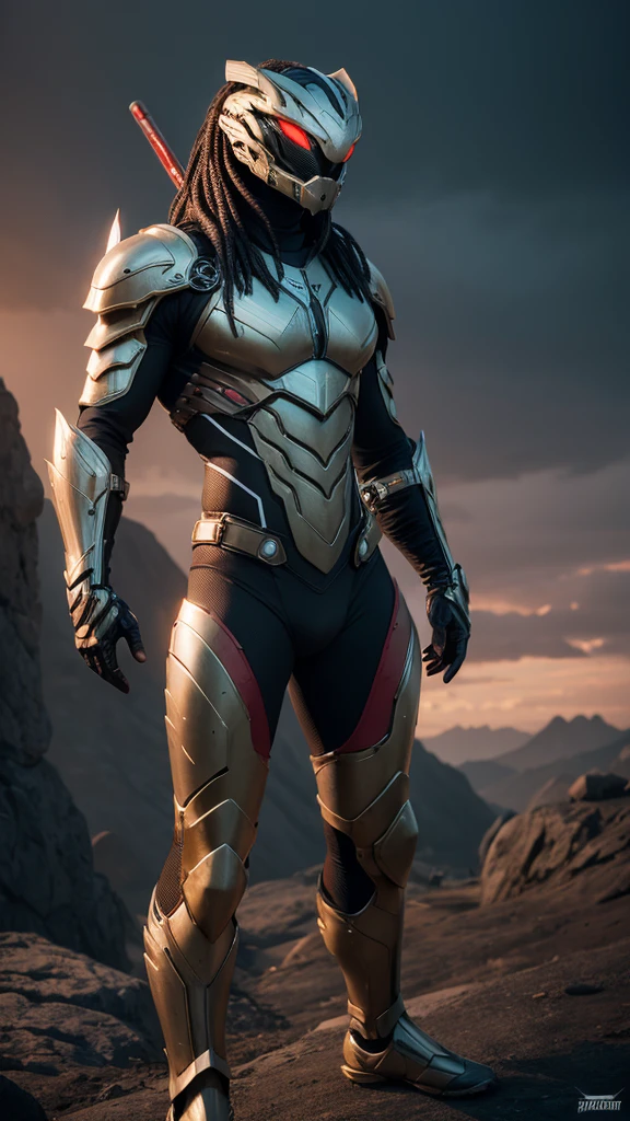 Predator，full bodyesbian，Snake scale armor，high - tech