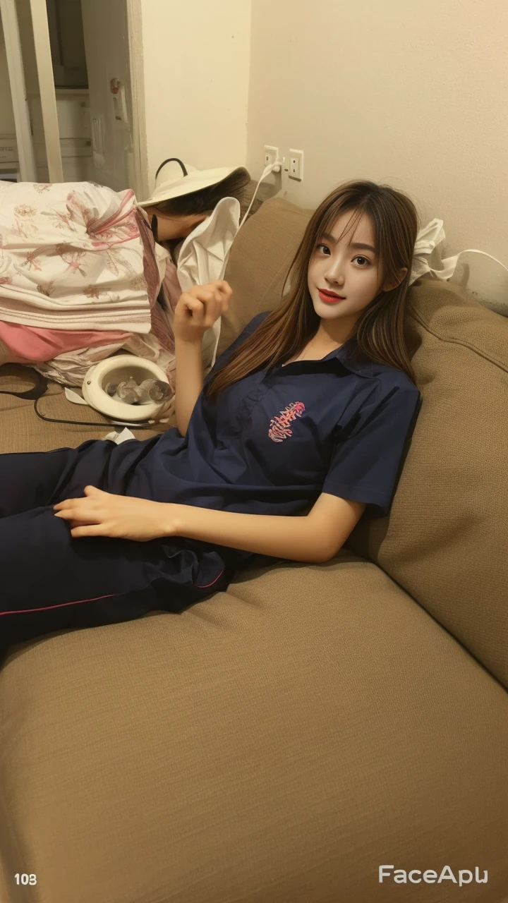 (best quality,10,10,height,Masterpiece:1.2),Special details,(realistic,Realistic picture,Realistic photos:1.37),1 Cute girl in the kitchen,shiny, skin shiny,only,smile softly,BDclothelue shirt:1.3)),short sleeve,shirt, Long pants.,(navy_long_track pants:1.1), ((Kitchen Background)),Dynamic angle,excited,Face focus,dynamic poses,from behind,focus on ass,Masterpiece, best quality, ultra realistic, Too many details, 8k resolution, raw photos, Sharp focus, ((Navy blue shirt:1.1)), short sleeve, long route, perfect body, 2 mature women, 18 years old, Cinema-grade lighting system,blue sweatpants,exercise cloth,correct anatomy,perfect body, correct body, Sharp face, Correct body anatomical, full body, realistic gestures, long-haired, realistic poses,Wear long shorts...........................,The legs are long.,Good shape,carved girl, Slender figure, model, Good shape, beautiful body,blue sweatpants, two girls kissing