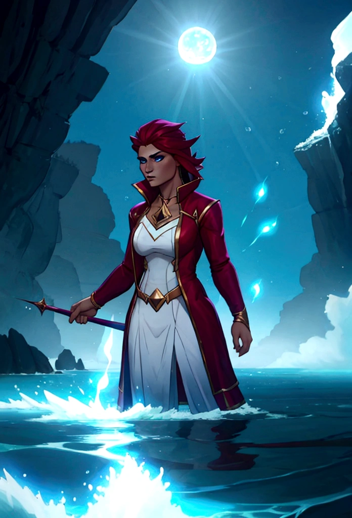 woman artix sea warm clothes