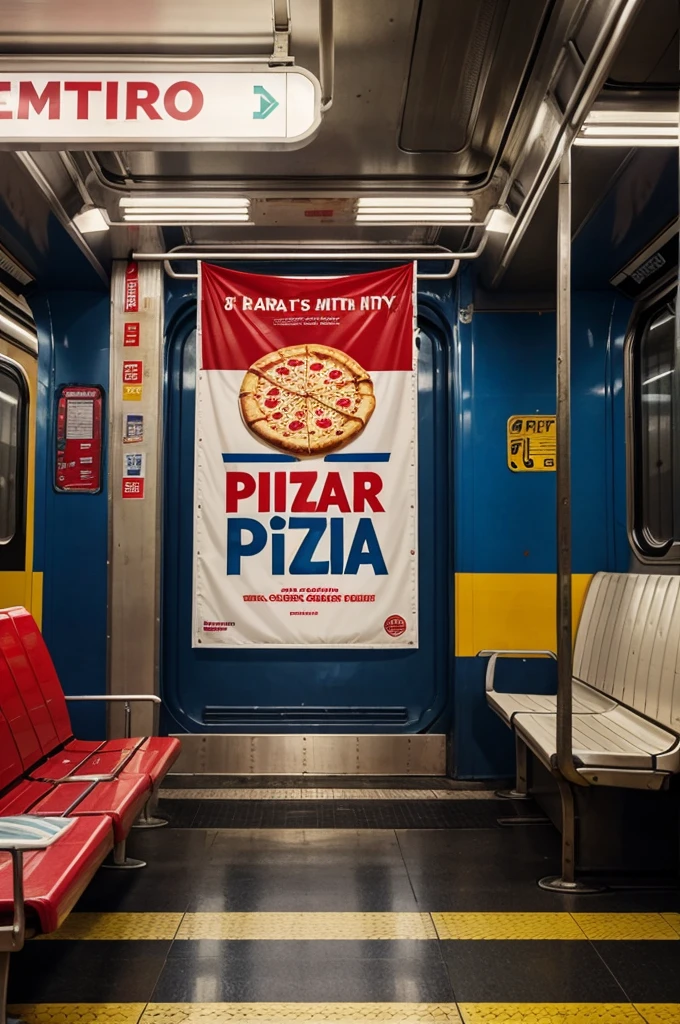 There is a pizza banner in Metro City. Next to the train. Do you have a look again? In people