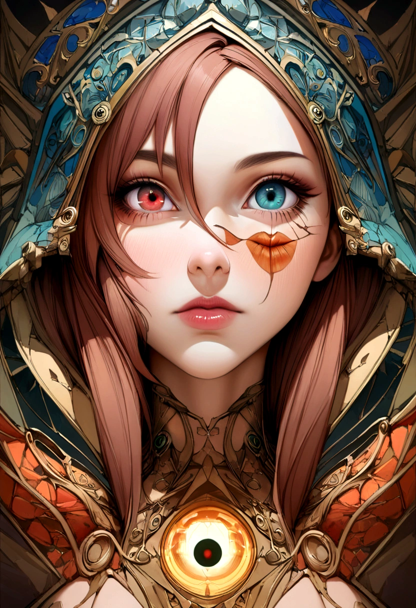 femme , fille sexy aux yeux marrons, ultra réaliste, cheveux bruns et grands yeux, , maquillage naturel, regarder directement la caméra, visage avec artgram, 