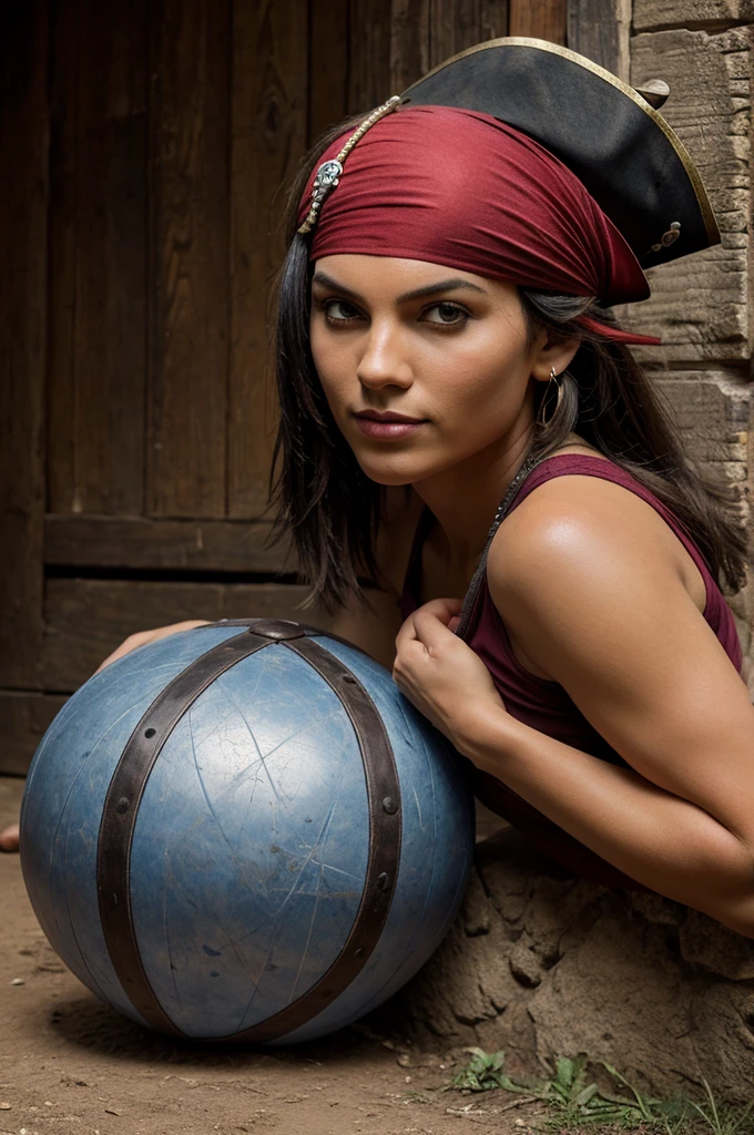 A ball which is a pirate, or a ball shaped pirate