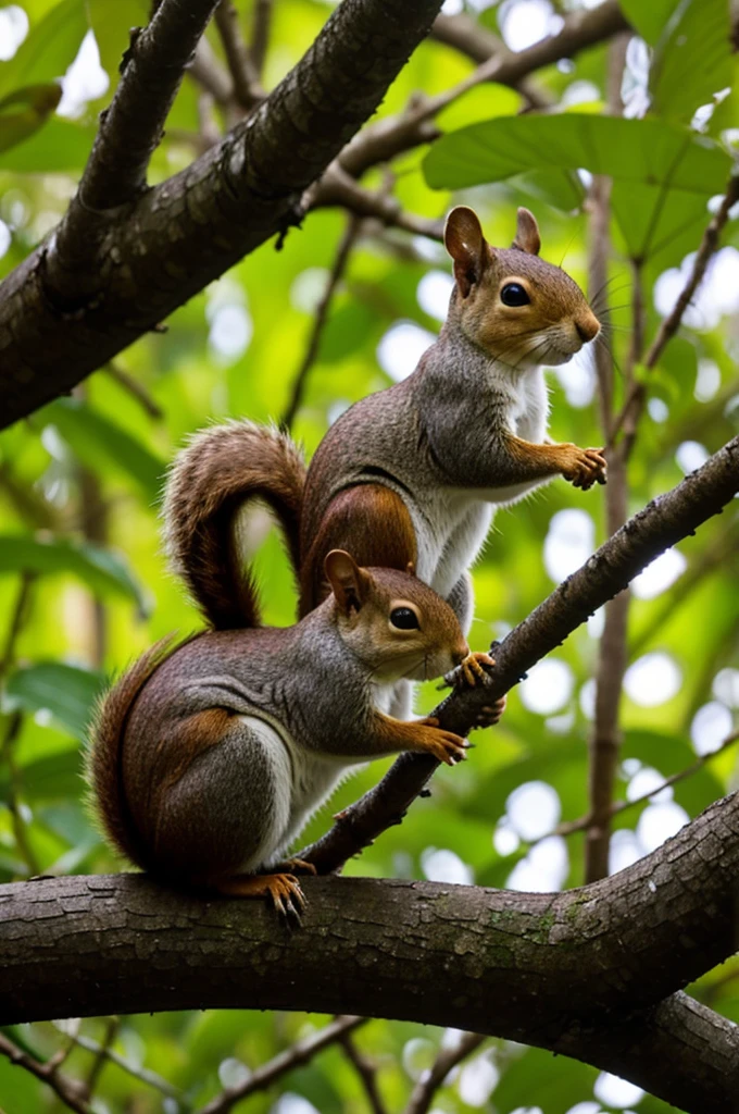 Picture of squirrel in a jungle with other animal