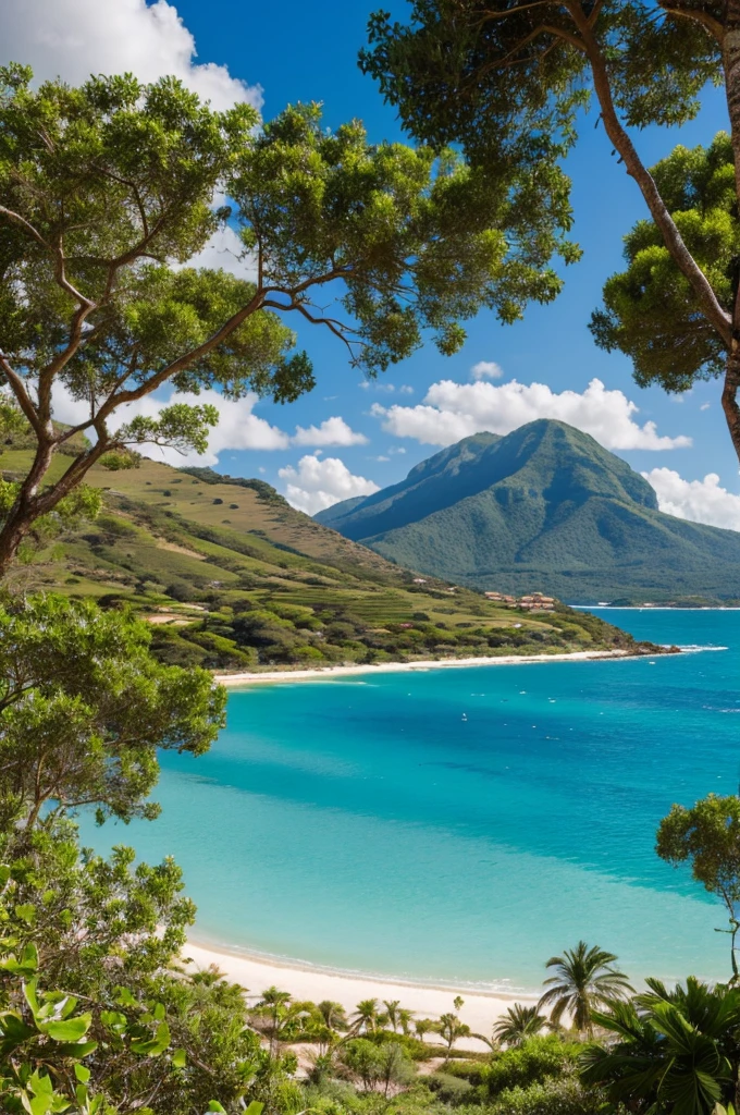 Paradise Gurias against the backdrop of a beautiful landscape