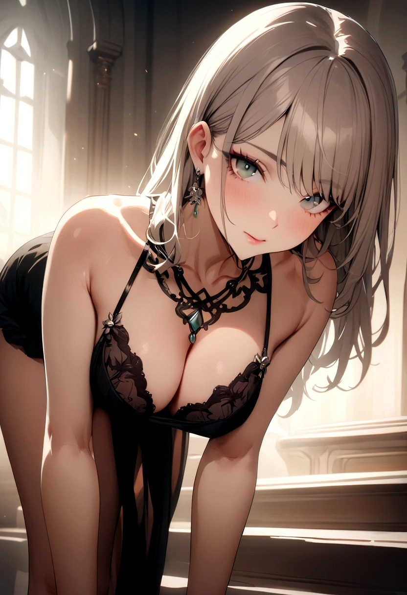 masterpiece, , cleavage, looking at camera