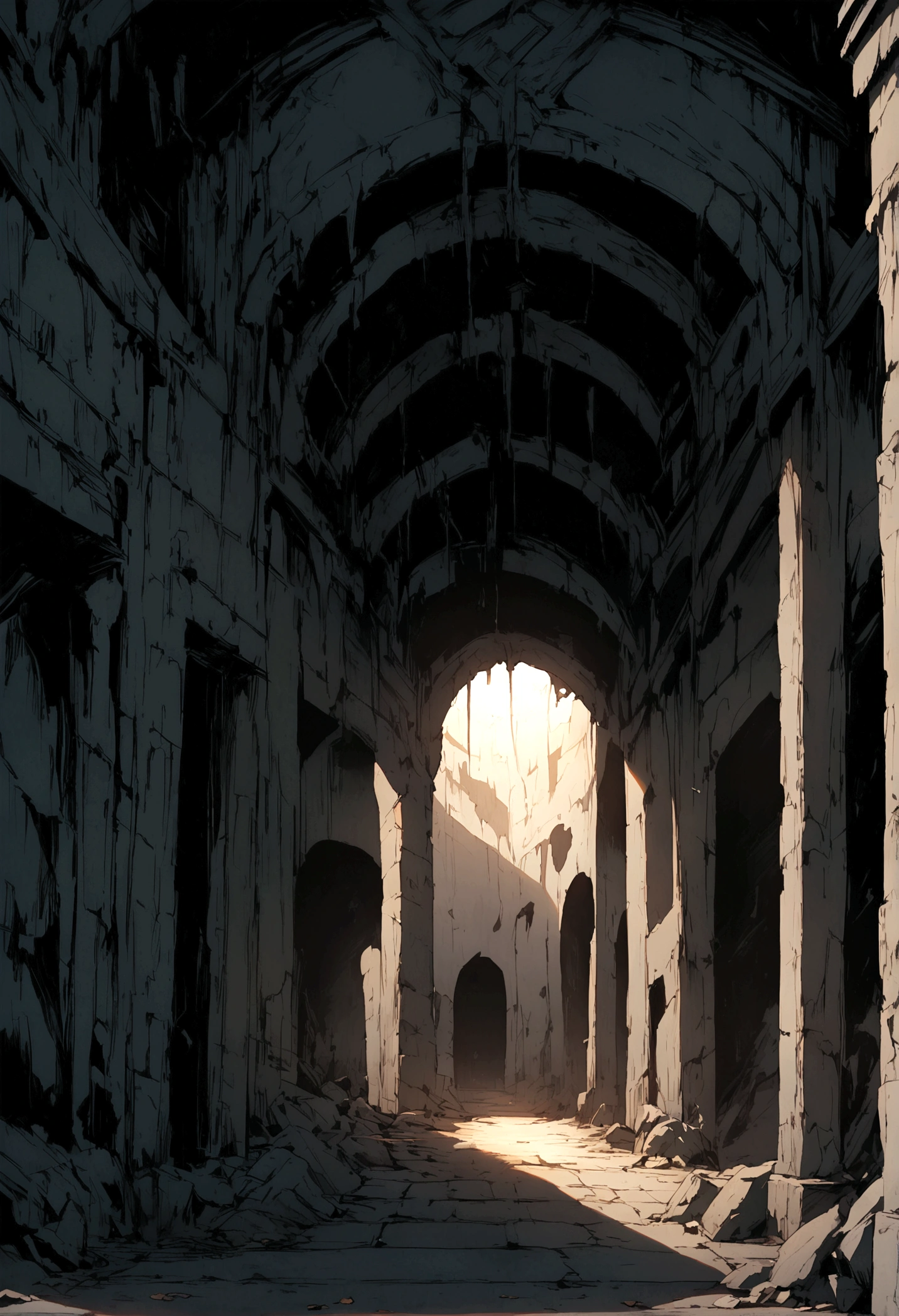 Old indain mythological place with horror effect